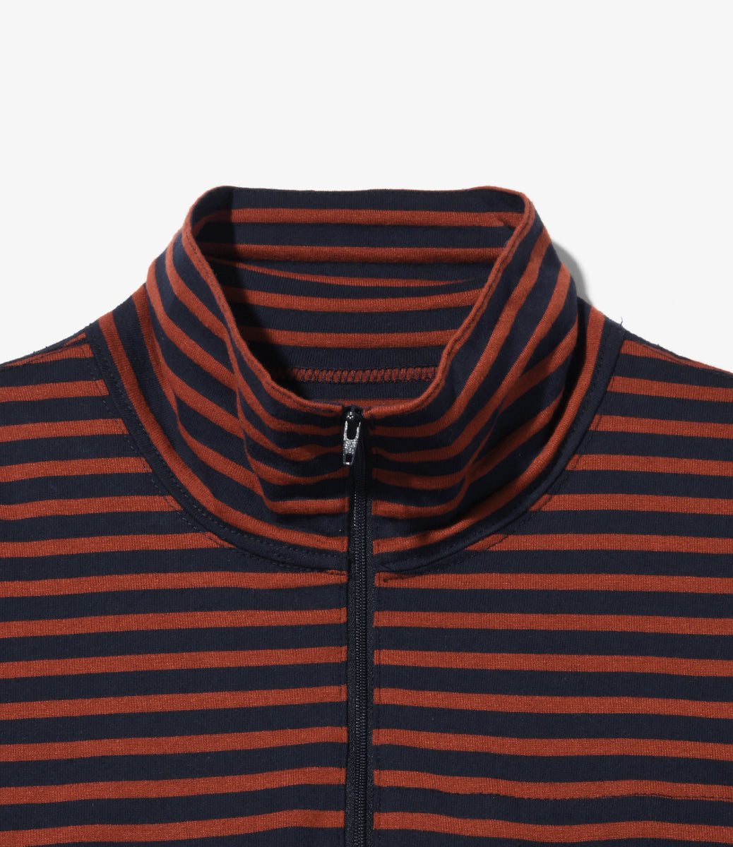 Zip Mock Neck - PC Stripe Jersey