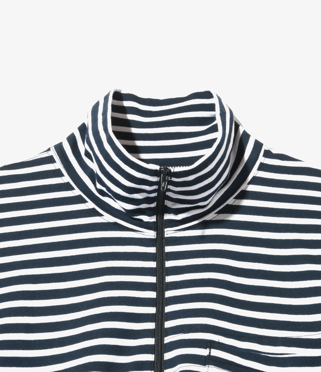 Zip Mock Neck - PC Stripe Jersey – NEPENTHES ONLINE STORE