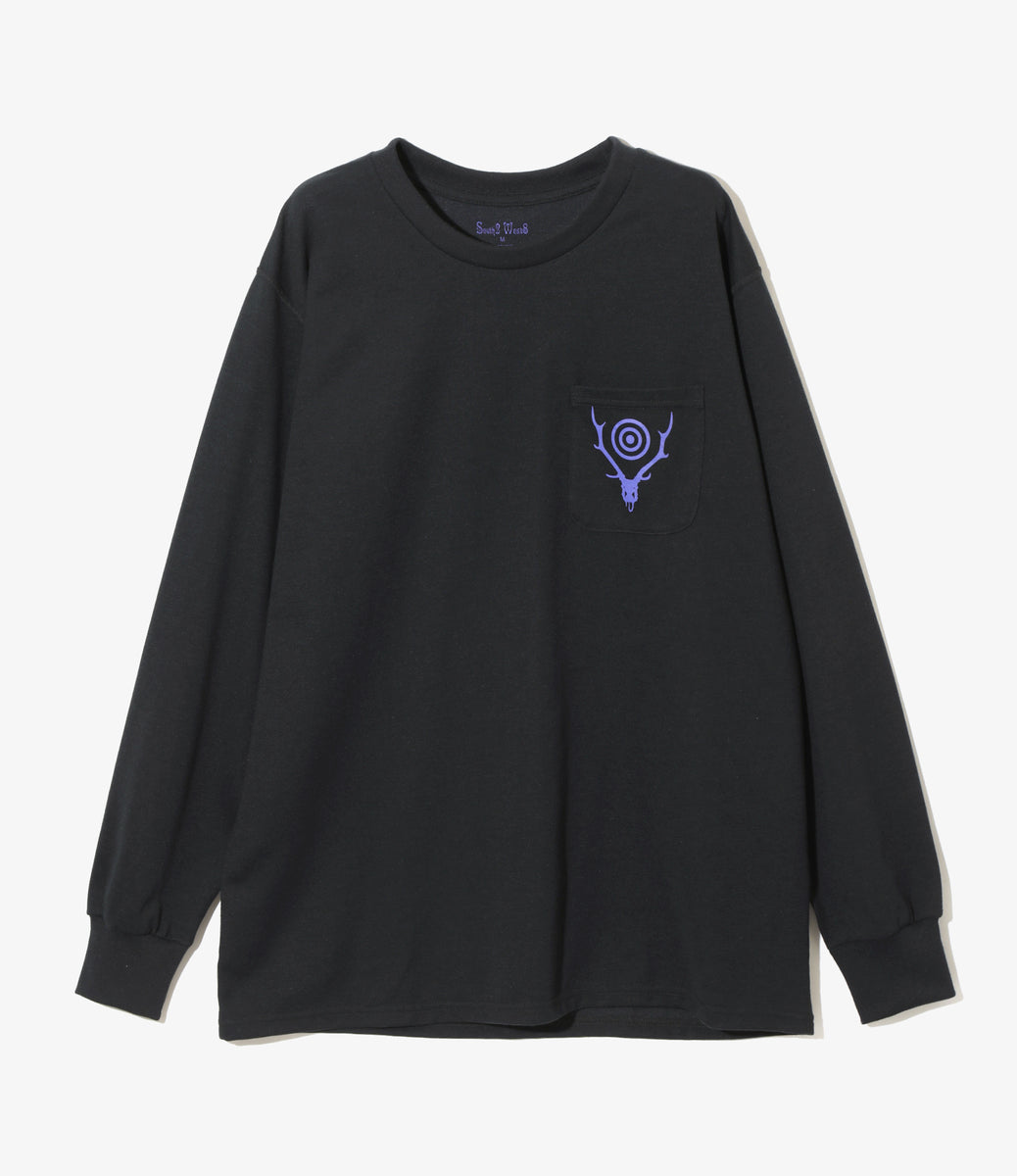 L/S Round Pocket Tee - Circle Horn