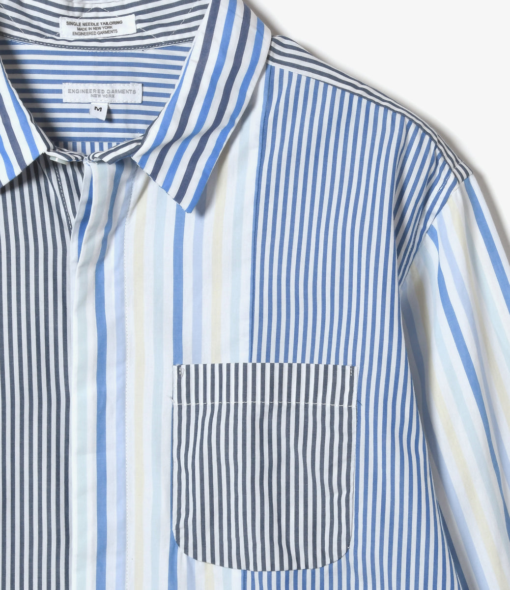 Combo Short Collar Shirt - Candy Stripe Broadcloth