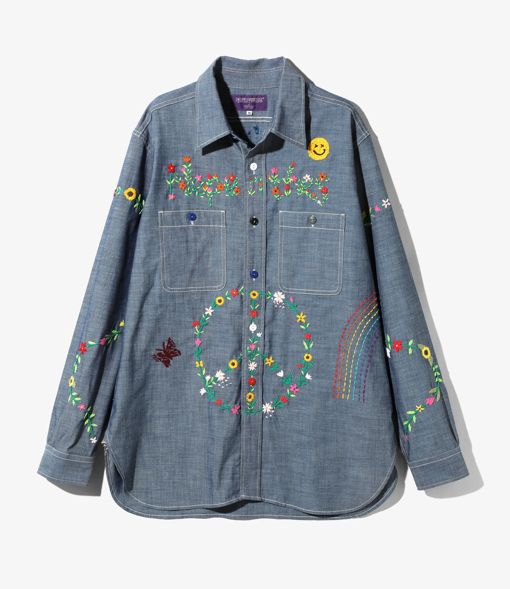 NEPENTHES x OTAKARA NYC - Work Shirt - Cotton Chambray