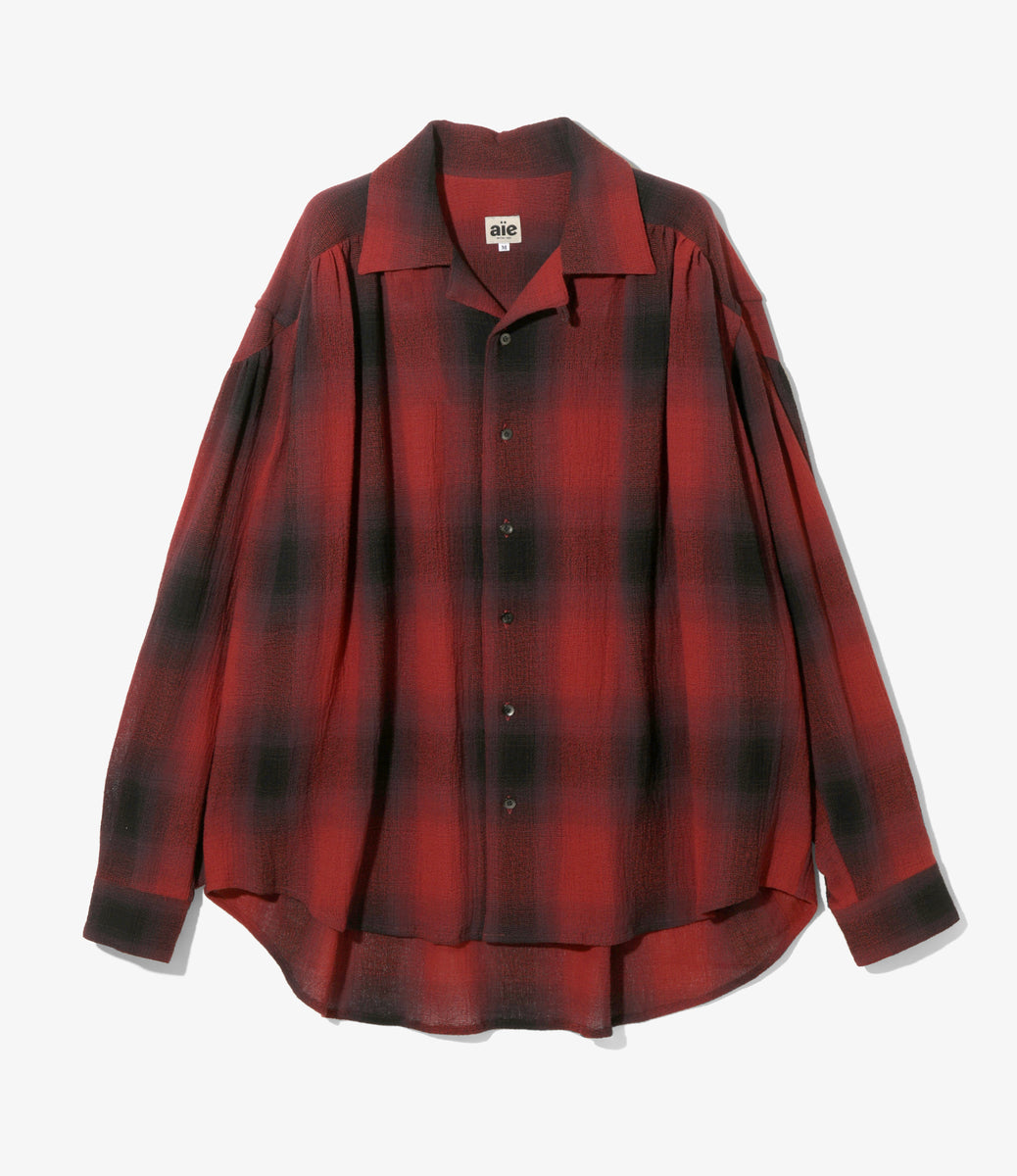 Painter Shirt - Cotton Boiled Cloth / Ombre Plaid