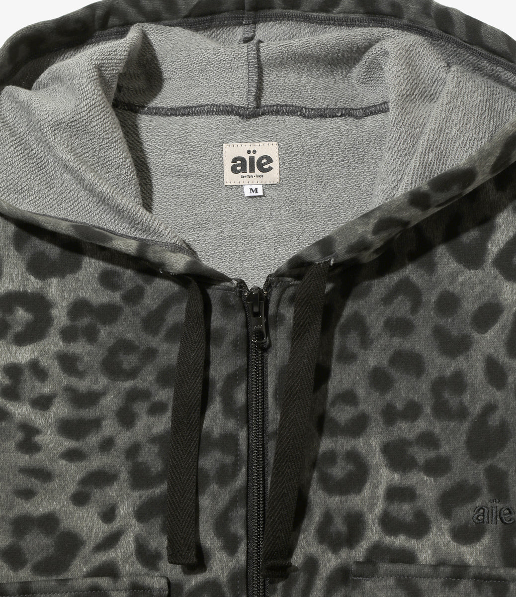 SPO Hoody - Cotton Lined Pile Fleece / Leopard Printed – NEPENTHES ...