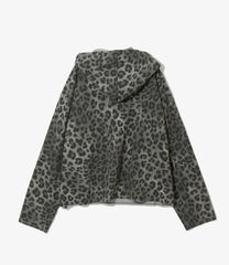 SPO Hoody - Cotton Lined Pile Fleece / Leopard Printed