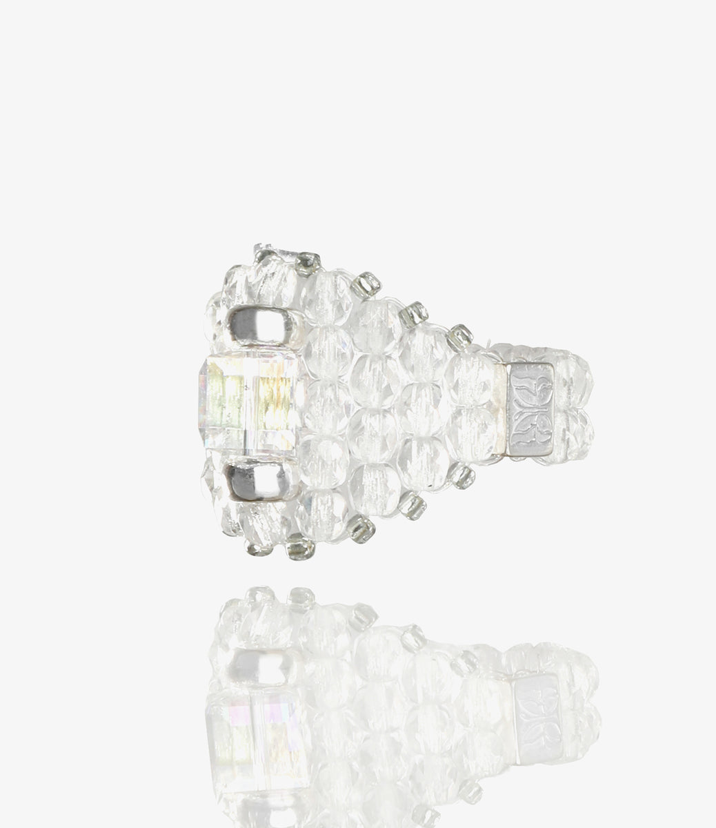 NEEDLES〉x〈TIE A KNOT〉Square Crystal Beads Ring – NEPENTHES