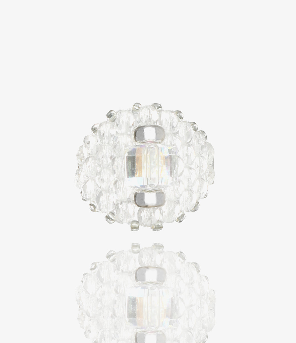 NEEDLES〉x〈TIE A KNOT〉Square Crystal Beads Ring – NEPENTHES