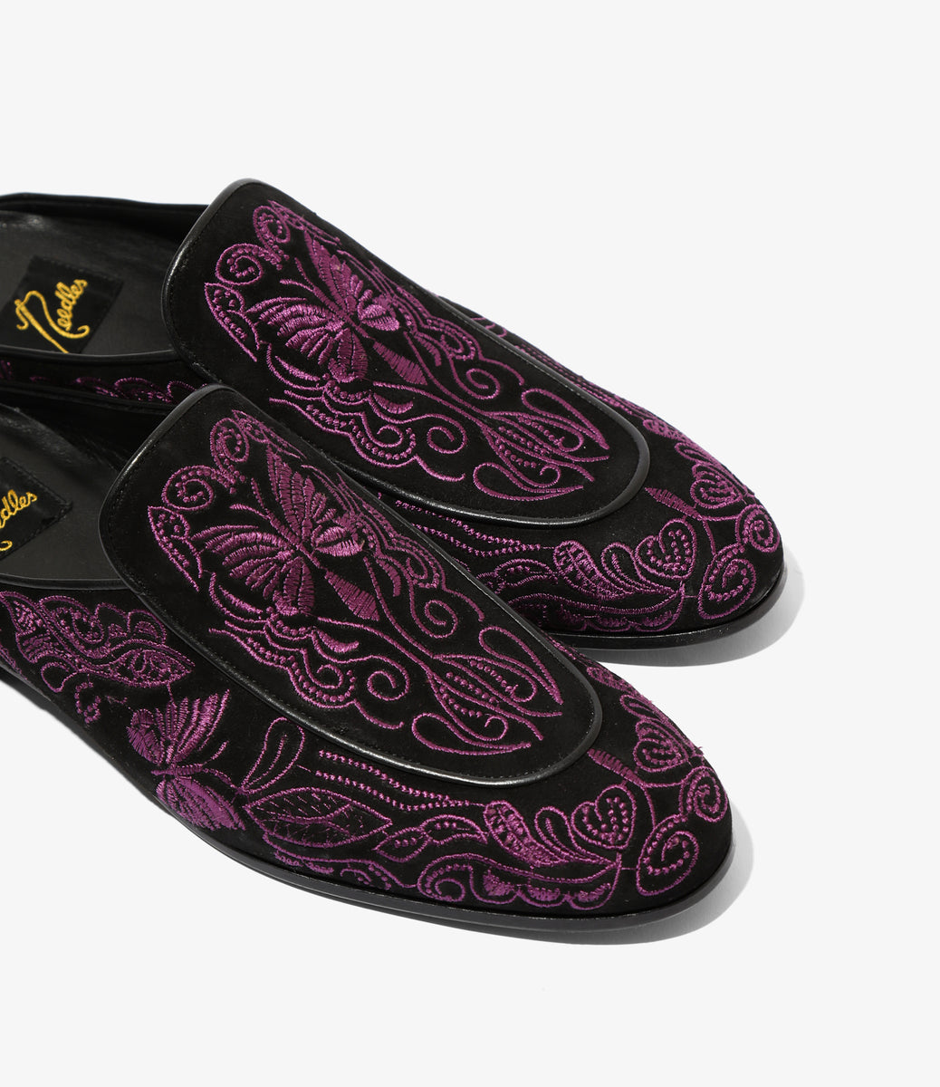 Suede Mule - Papillon Embroidery – NEPENTHES ONLINE STORE Suede Mule - Papillon Embroidery – NEPENTHES ONLINE STORE