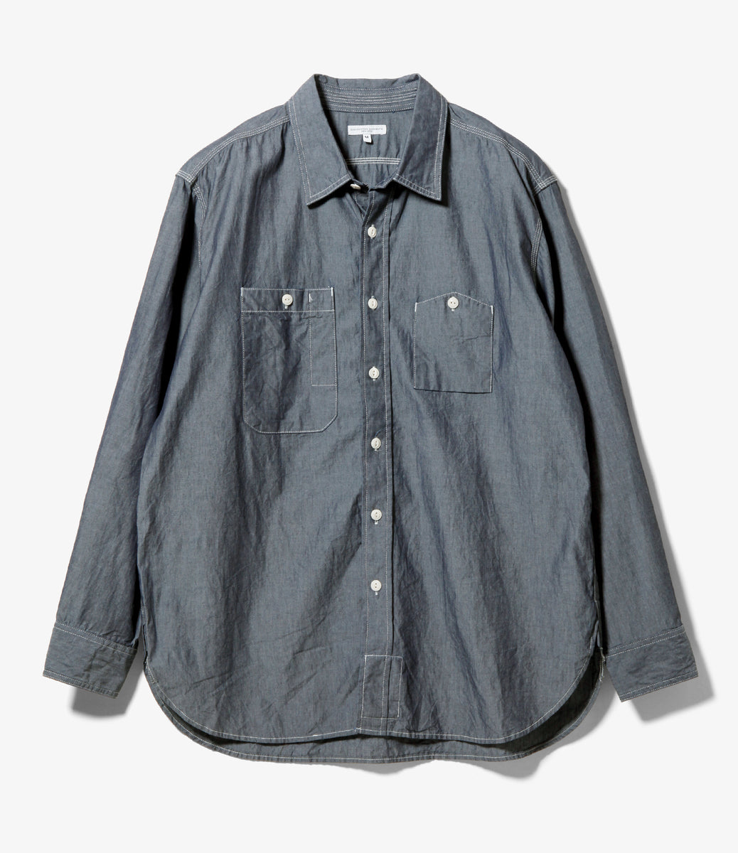 美品 TUGBOAT GARMENTS シャンブレー 長袖 ワークシャツ 15 CHAMBRAY L/S WORK SHIRT BLEACH | GOLD(ゴールド) / トップス