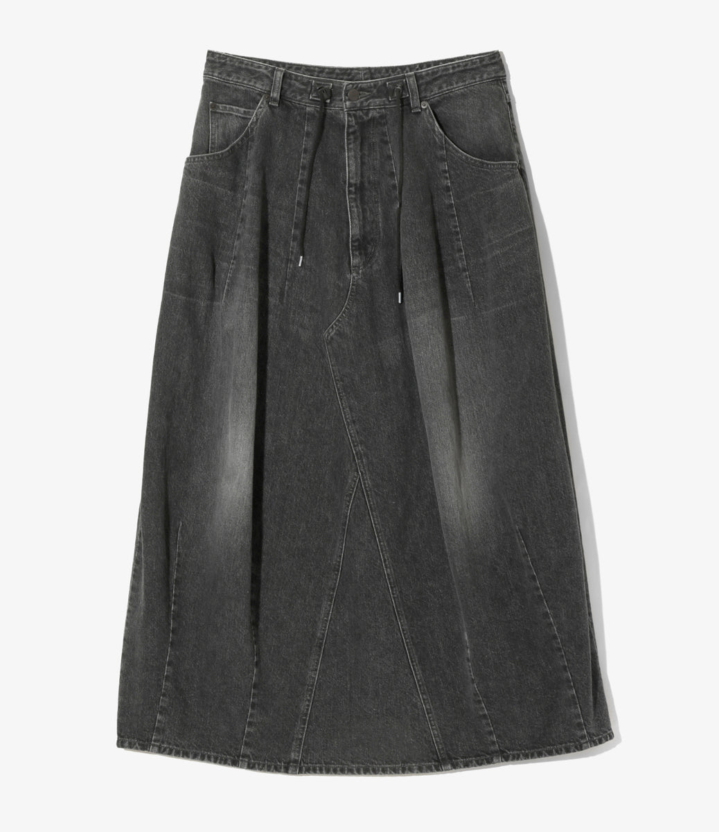 Denim Skirt With Legcover/neith. スカート