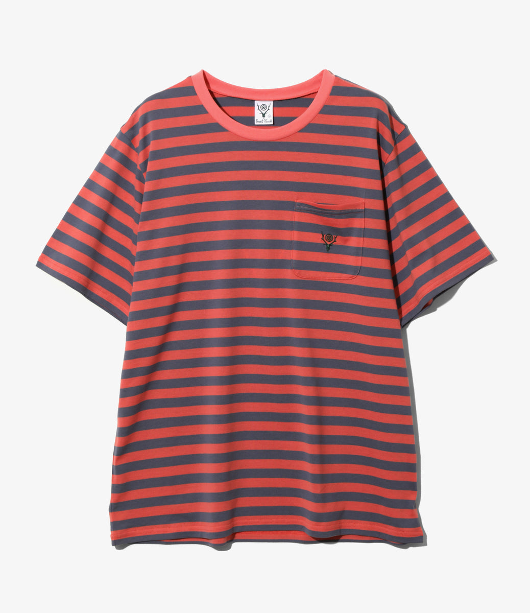 S/S Round Pocket T - Cotton Stripe Jersey – NEPENTHES ONLINE S/S Round Pocket T - Cotton Stripe Jersey – NEPENTHES ONLINE