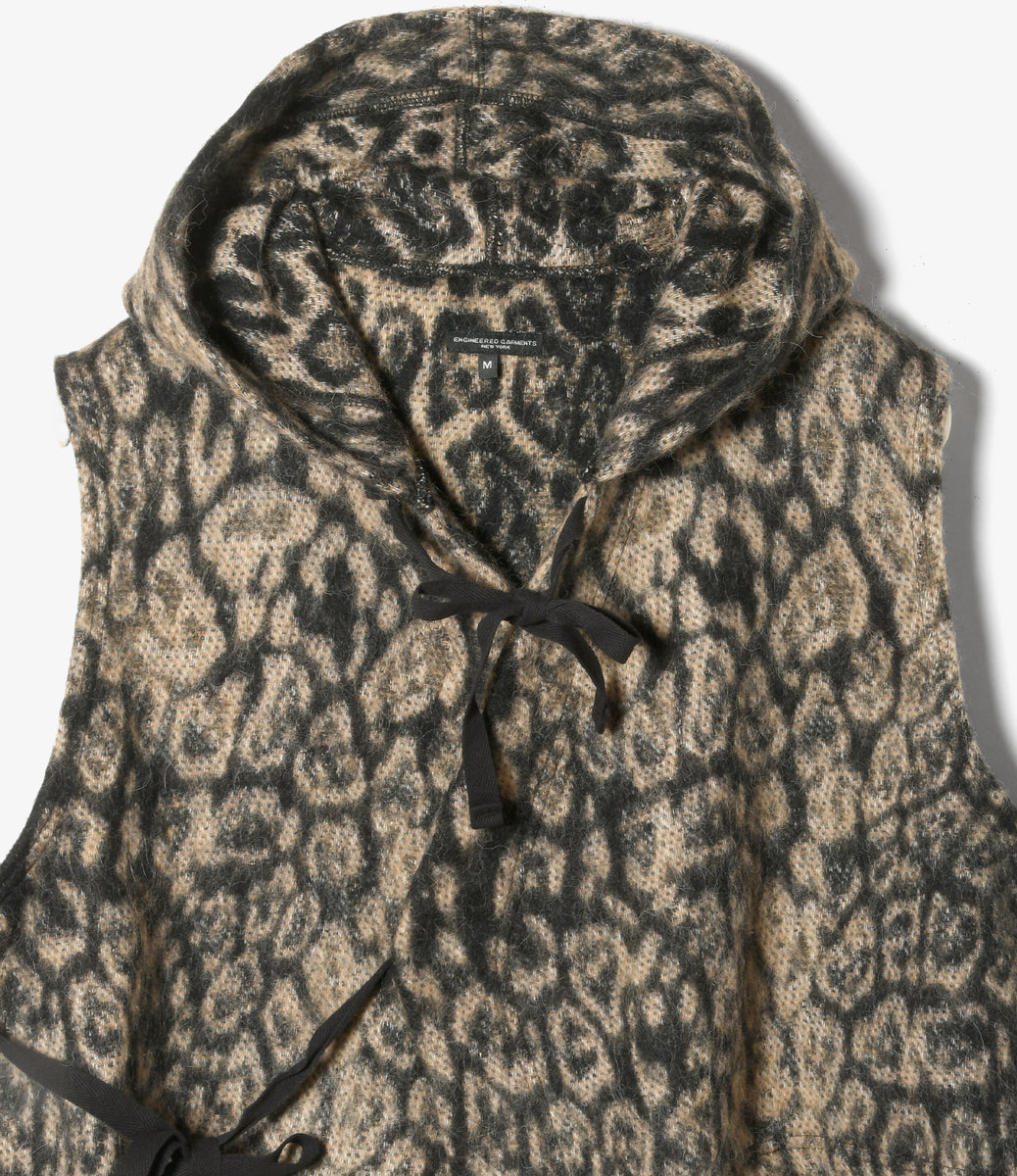 Knit Wrap Vest - Wool Poly Leopard Jacquard – NEPENTHES ONLINE STORE