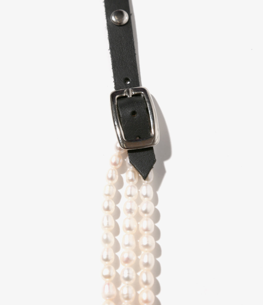 Pearl Leather Necklace – NEPENTHES ONLINE STORE