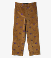 Straight Trouser-Papillon Emb. Corduroy