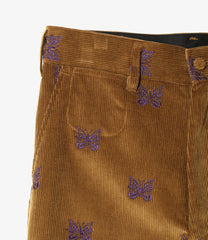 Straight Trouser-Papillon Emb. Corduroy