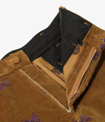 Straight Trouser-Papillon Emb. Corduroy