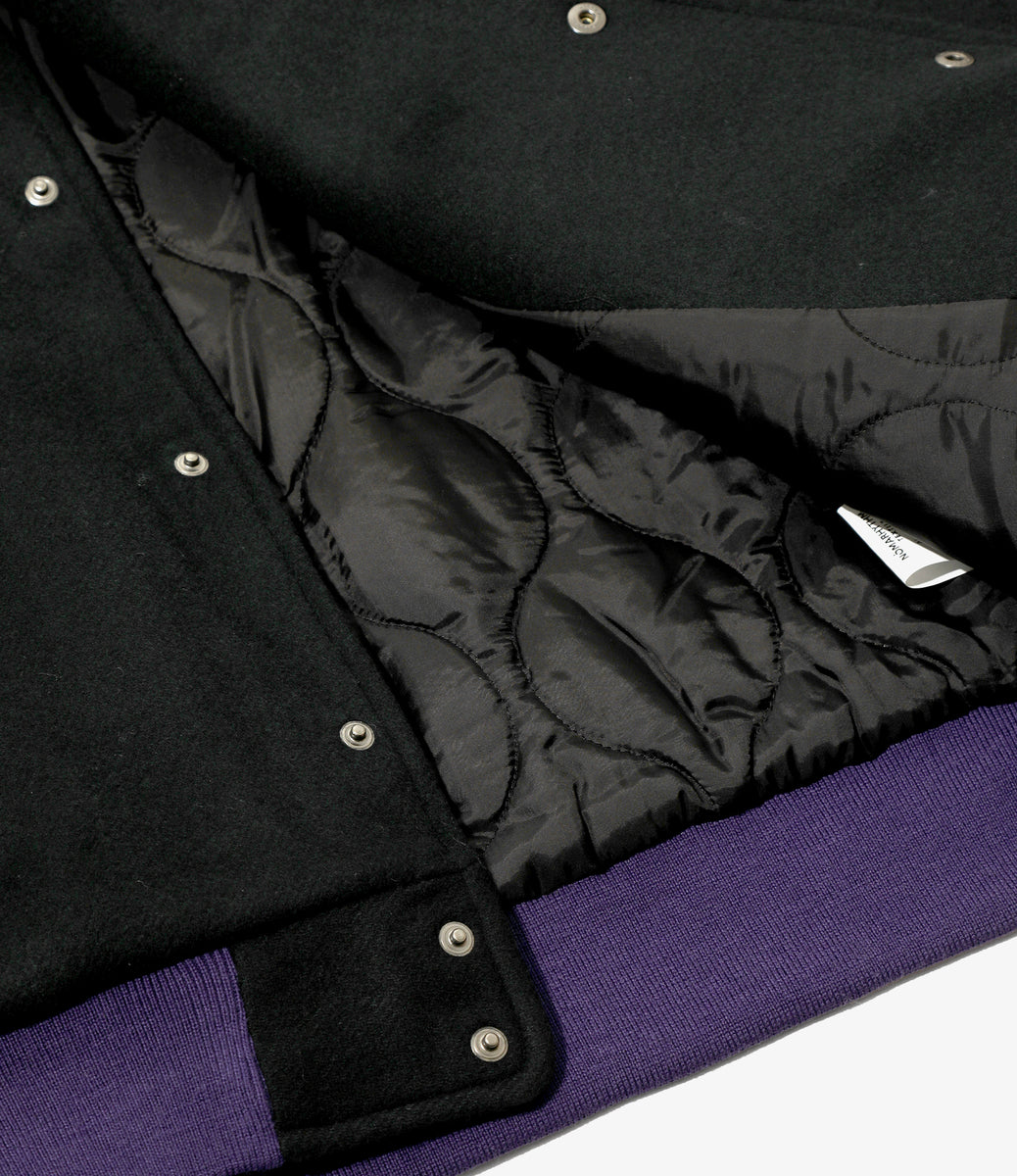 NEEDLES〉x〈NOMARHYTHM TEXTILE〉Patch Varsity Jacket – NEPENTHES