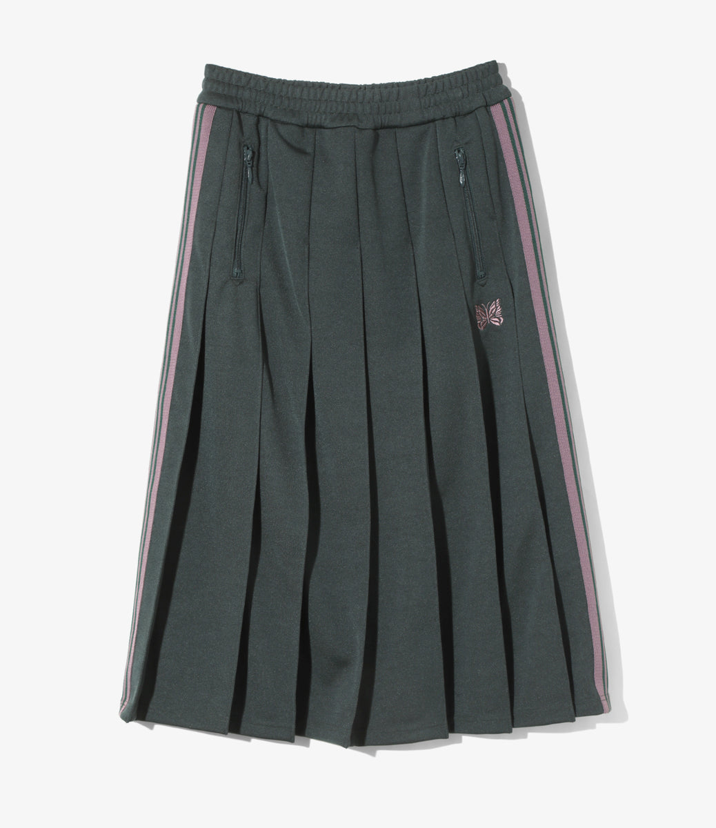 スカート NEEDLES Pleated Track Skirt-Poly Smooth Needles / Pleated Track Skirt - Poly Smooth (Purple)