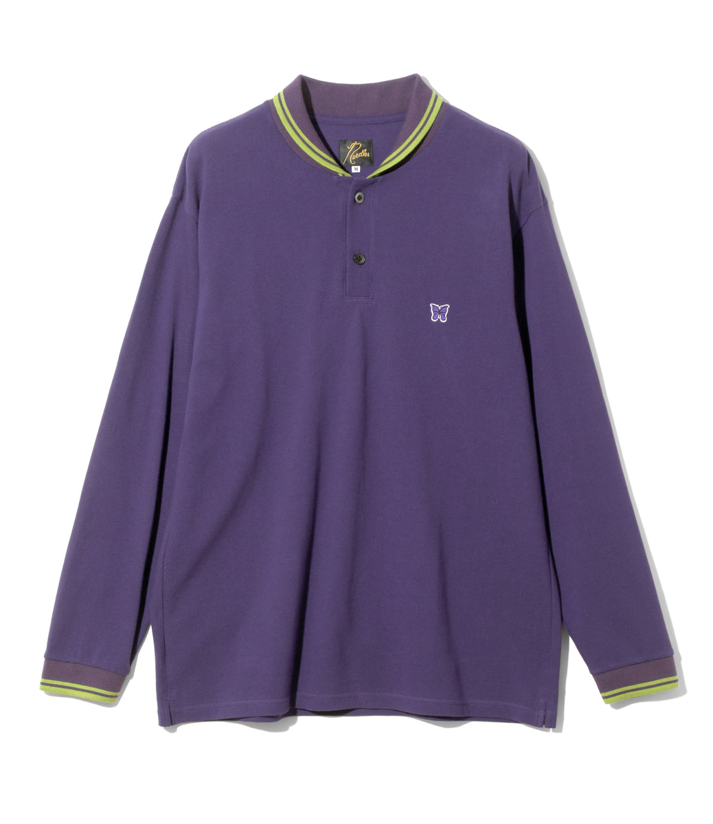 Shawl Collar L/S Polo - Cotton Pique – NEPENTHES ONLINE STORE