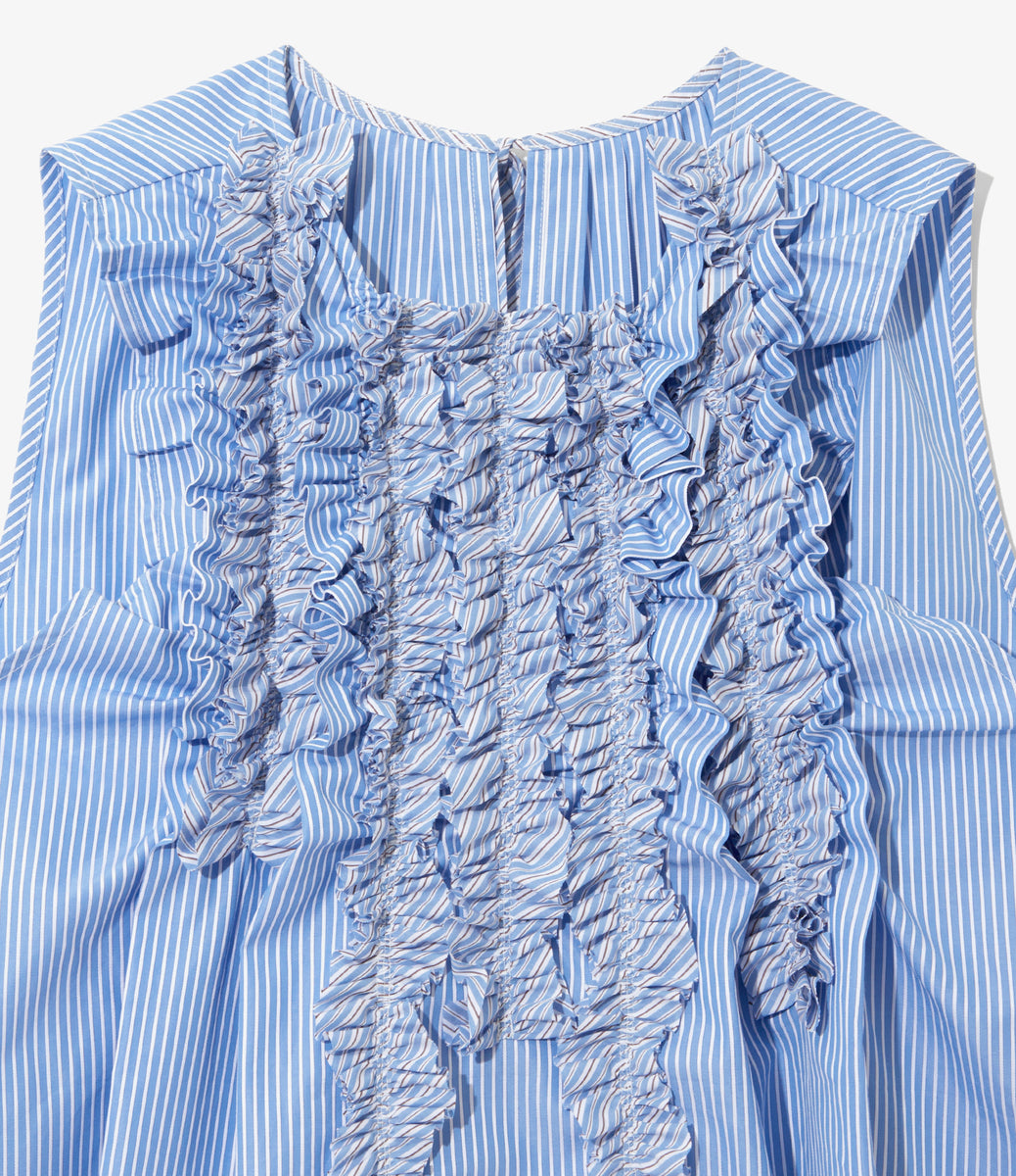 Sleeveless Frill Shirt - Stripe – NEPENTHES ONLINE STORE
