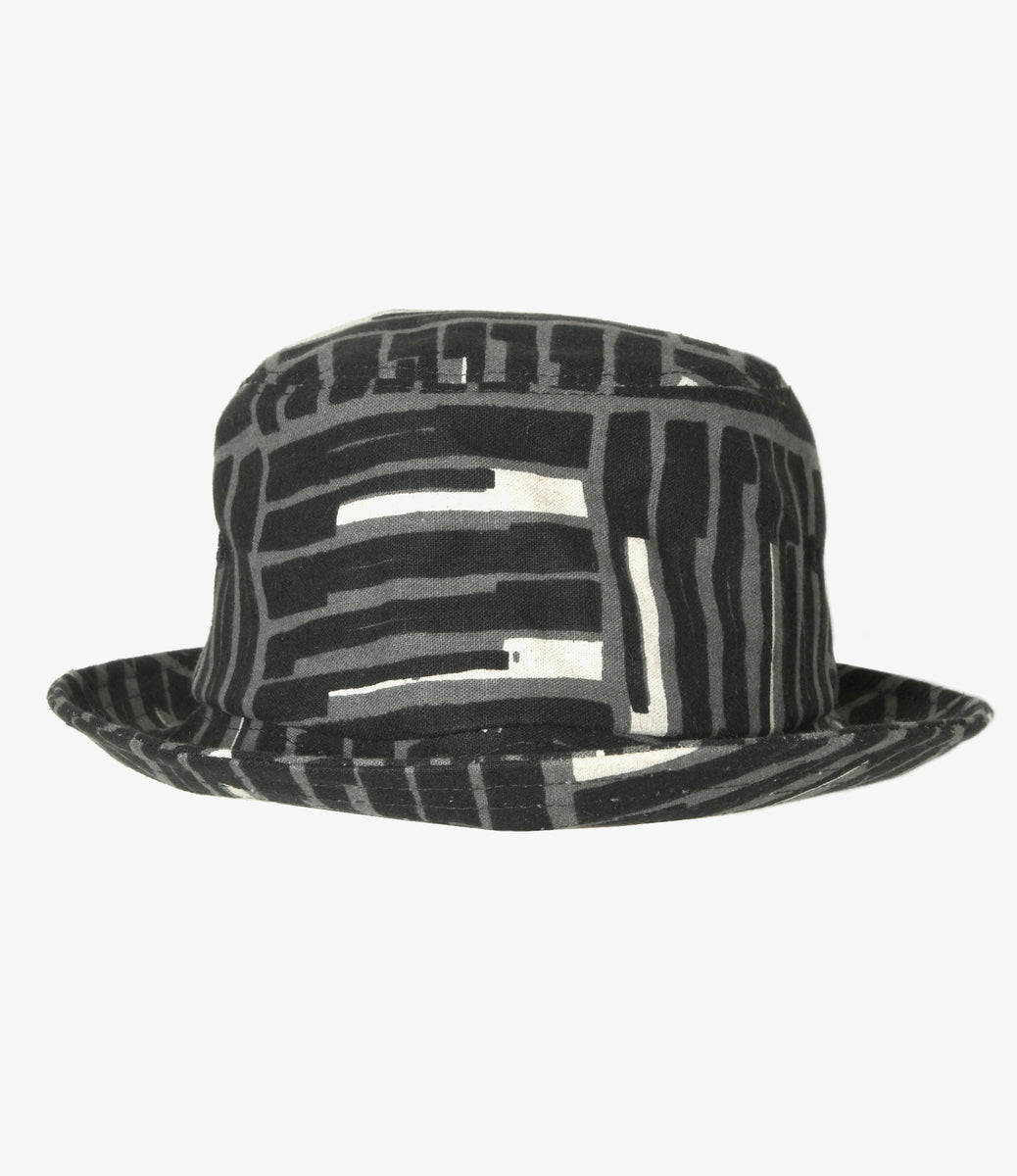 Porkpie Hat - Cotton Tile Print Canvas – NEPENTHES ONLINE STORE
