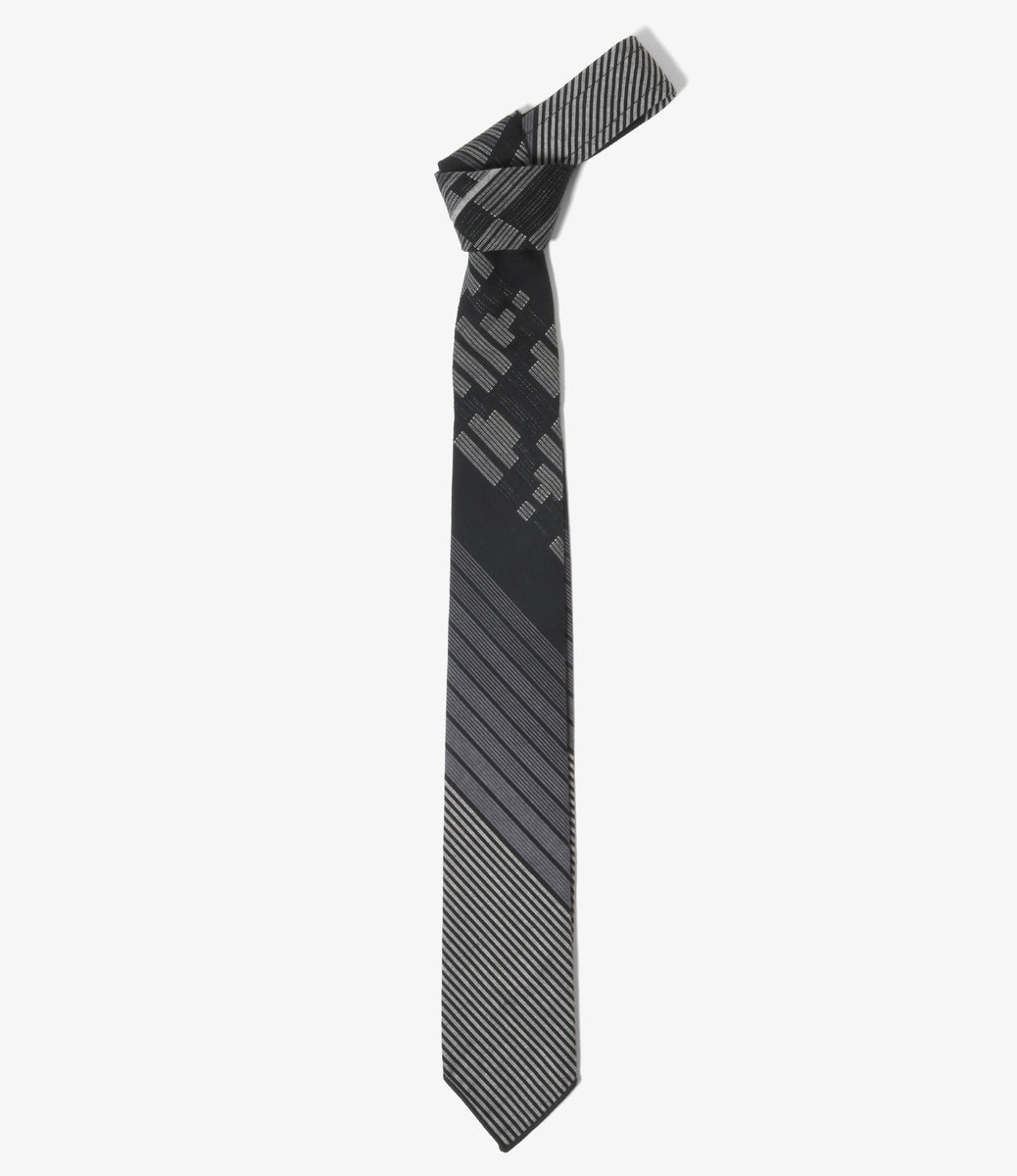Narrow Tie - Multi Pattern Stripe Jacquard – NEPENTHES ONLINE STORE Narrow Tie - Multi Pattern Stripe Jacquard – NEPENTHES ONLINE STORE