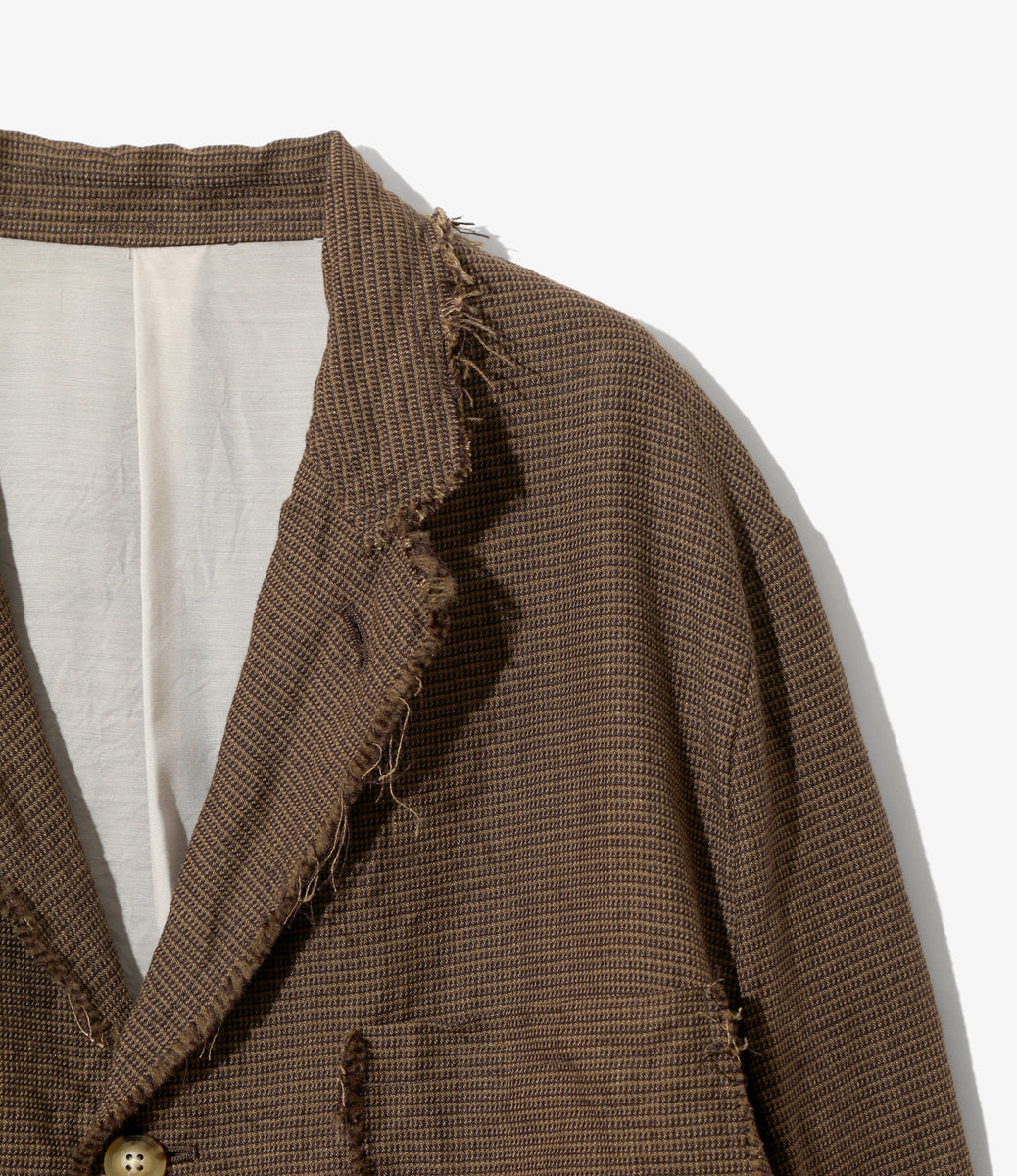 Raw Edge Jacket - Linen Wool Houndtooth – NEPENTHES ONLINE STORE