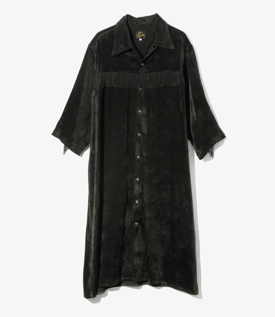 Fringe Open Collar Shirt Dress - Rayon Corduroy – NEPENTHES ONLINE