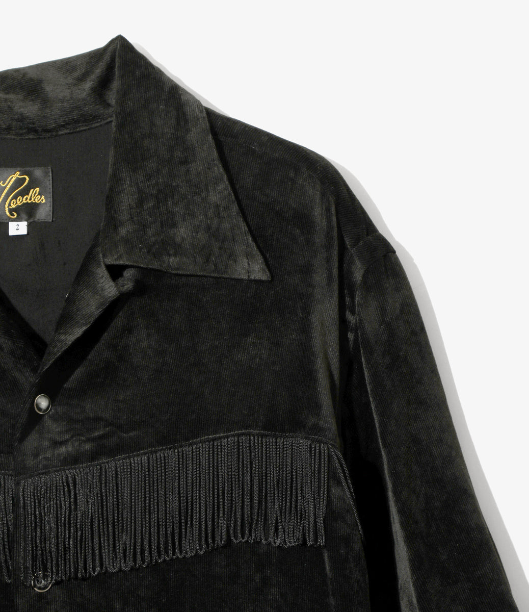 Fringe Open Collar Shirt Dress - Rayon Corduroy – NEPENTHES ONLINE