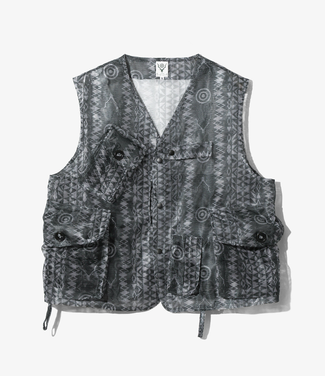 South2West8 テンカラベスト グレー L Bush Tenkara Vest - Heavyweight Mesh – NEPENTHES ONLINE STORE