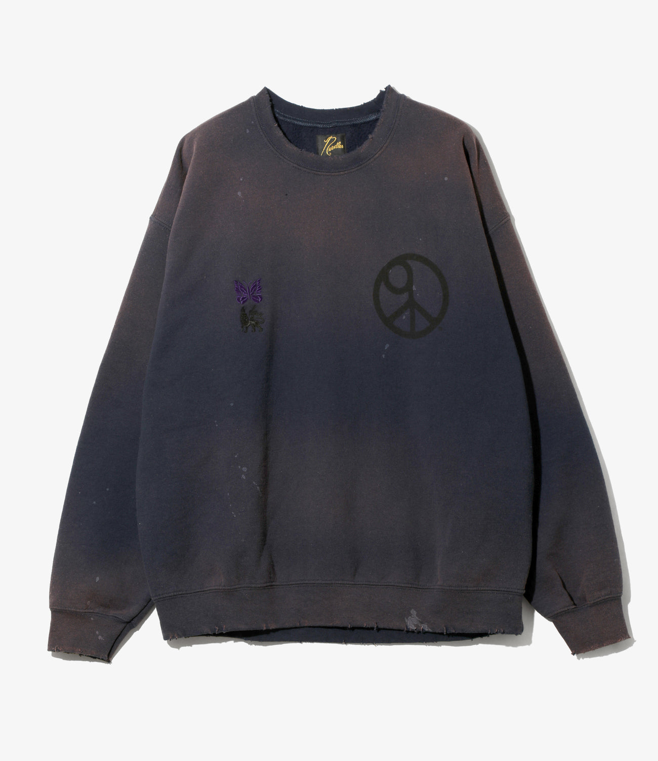 RED PEPPER レッドペッパー パイソン スネーク フラットポケット 刺繍 NEEDLES x Sasquatchfabrix. Slowgun Sweat - Peace to World