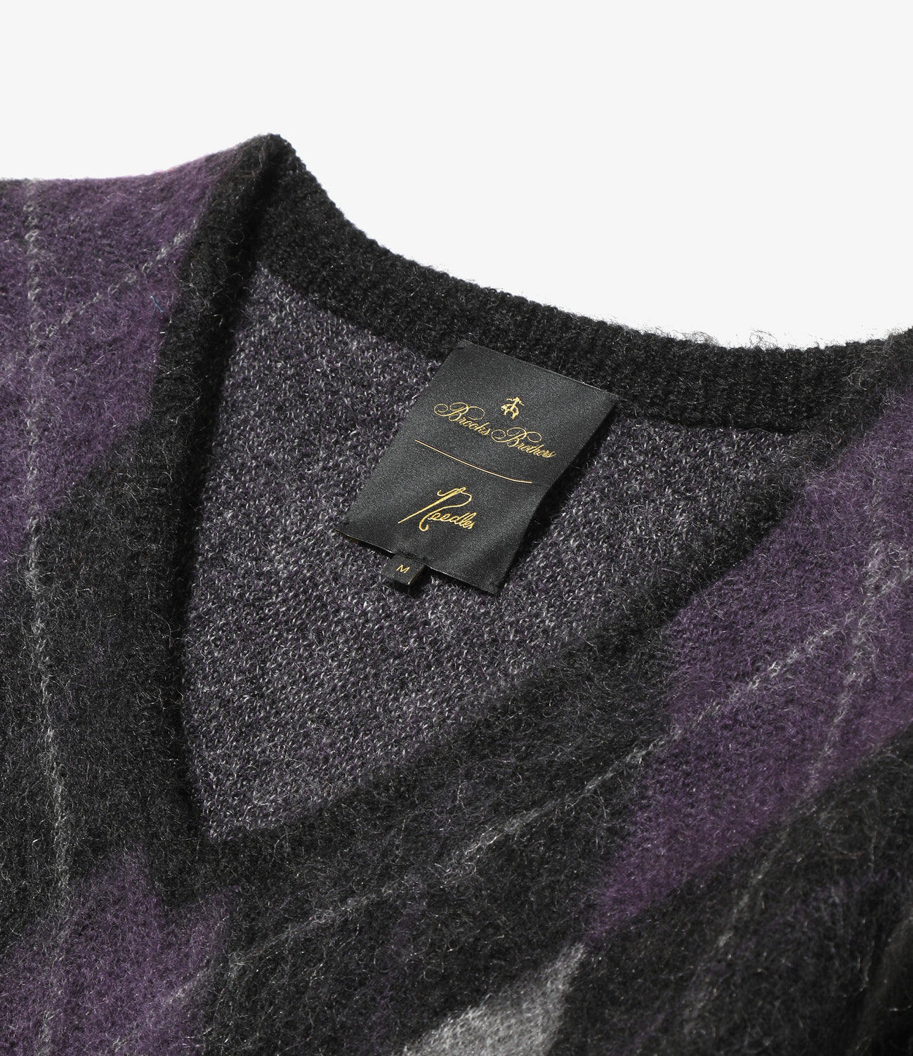〈NEEDLES〉 x 〈BROOKS BROTHERS〉Mohair V Neck Sweater - Argyle