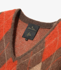 〈NEEDLES〉 x 〈BROOKS BROTHERS〉Mohair V Neck Sweater - Argyle