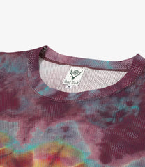 Long Sleeve Crew Neck Shirt - Knit Mesh / Tie dye
