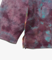 Long Sleeve Crew Neck Shirt - Knit Mesh / Tie dye