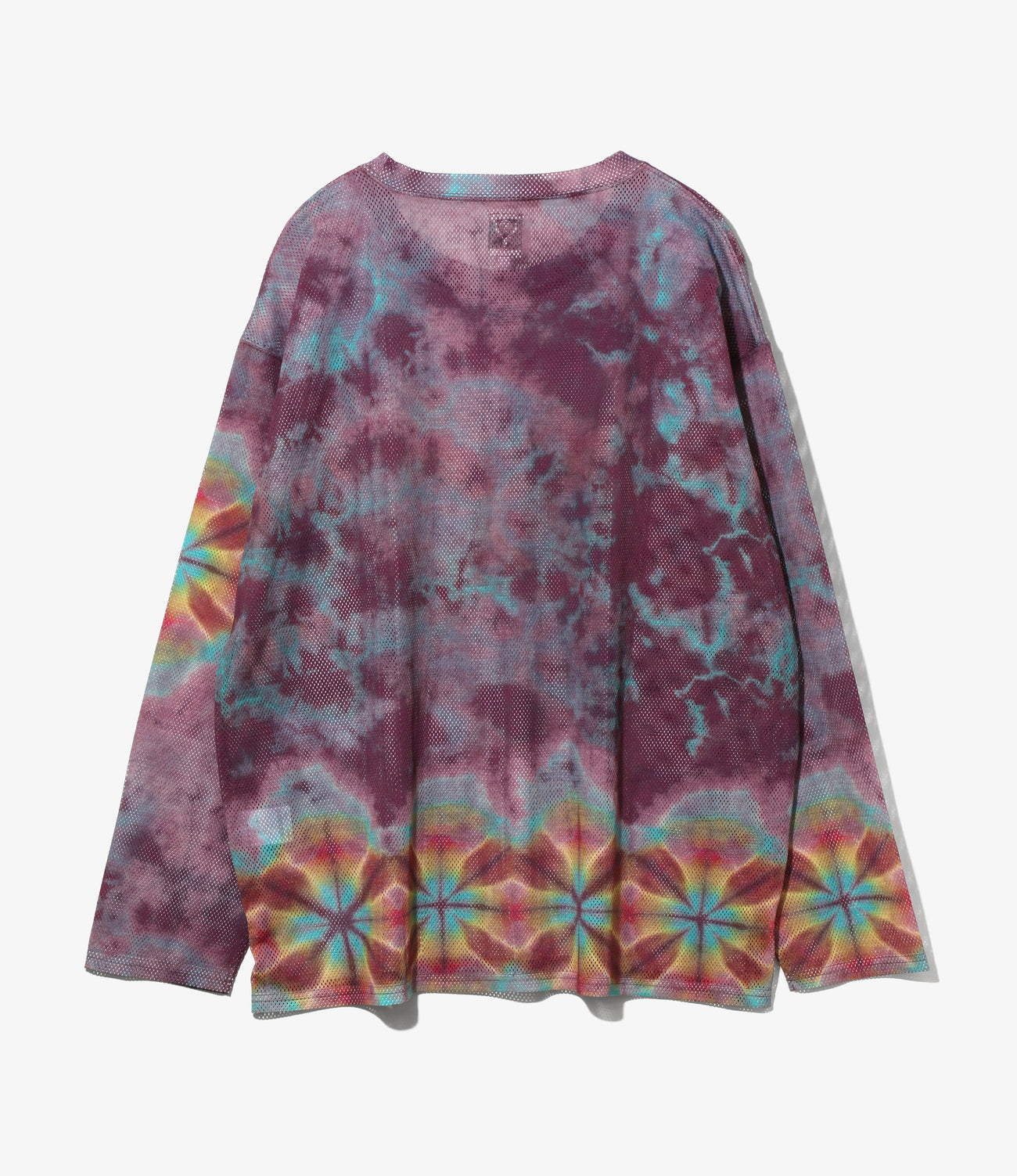 Long Sleeve Crew Neck Shirt - Knit Mesh / Tie dye