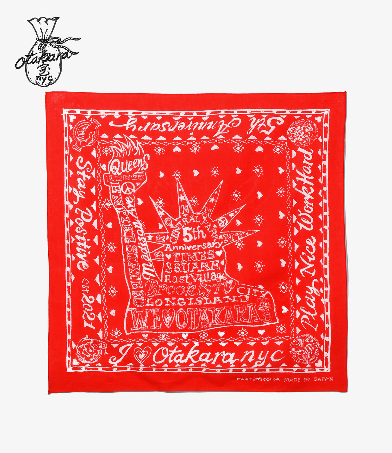 〈OTAKARA NYC〉Oversized Bandana - NYC