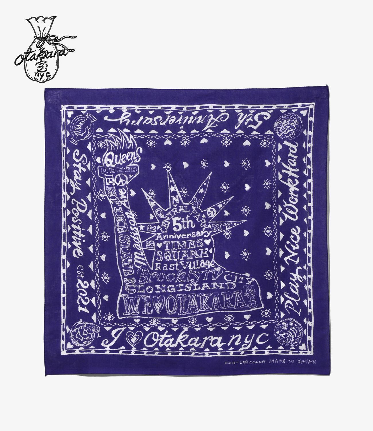 〈OTAKARA NYC〉Oversized Bandana - NYC