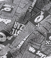 Printed Cross Crew Tee  - Newspaper