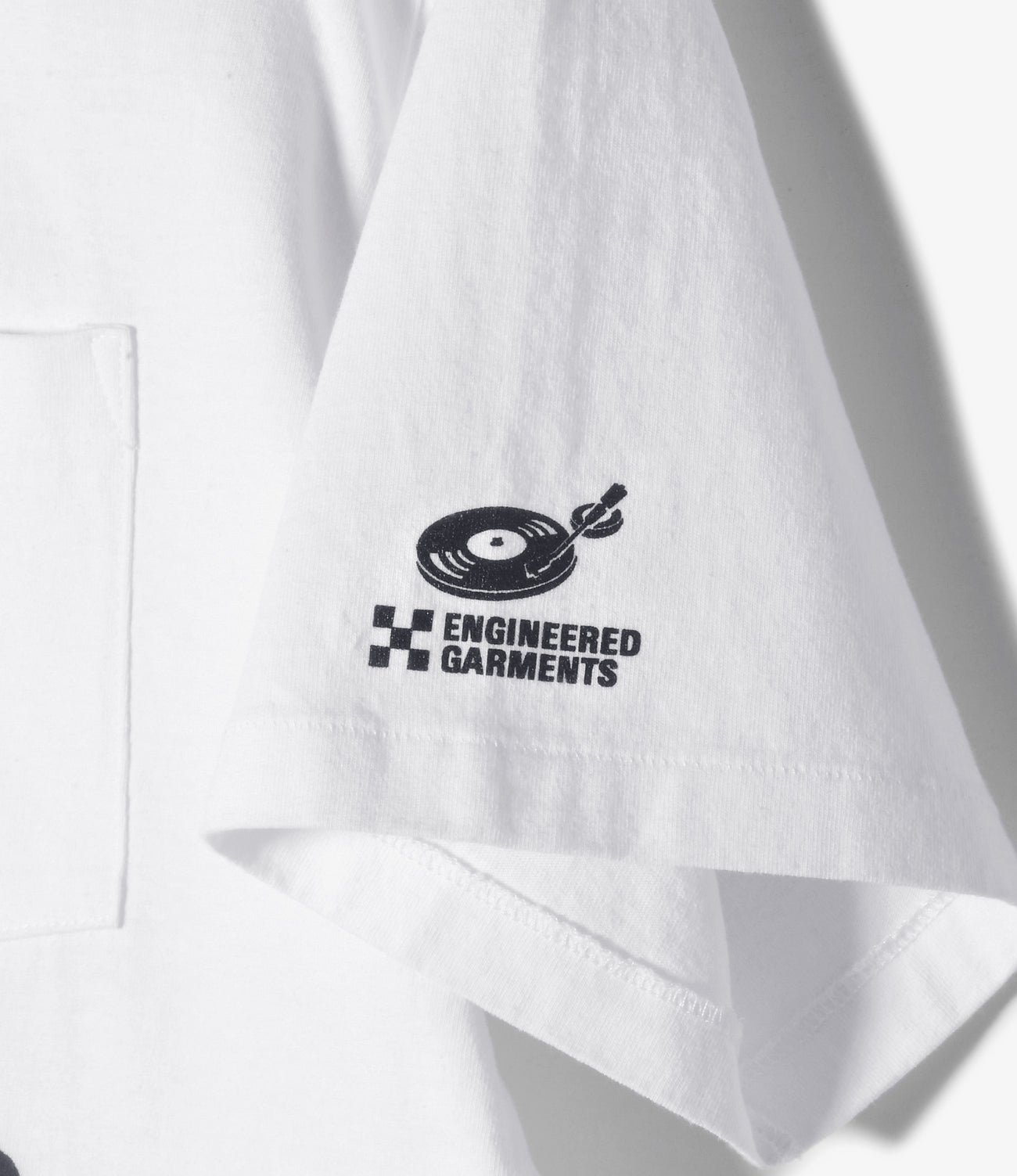 Printed Cross Crew Tee  - Newspaper