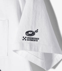 Printed Cross Crew Tee  - Newspaper