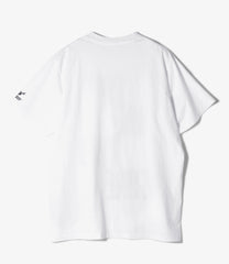 Printed Cross Crew Tee  - Newspaper