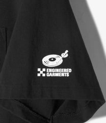 Printed Cross Crew Tee  - Newspaper