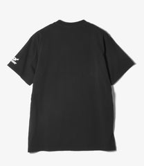 Printed Cross Crew Tee  - Newspaper