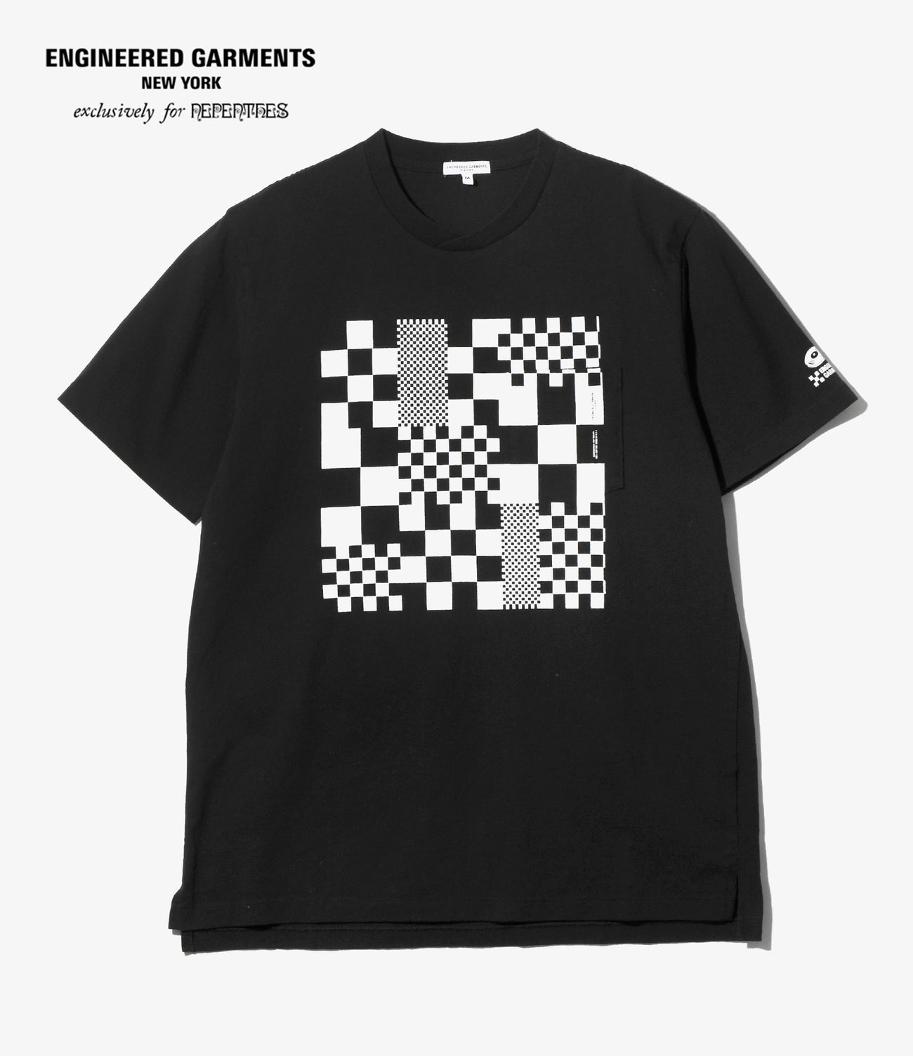Printed Cross Crew Tee - Checker – NEPENTHES ONLINE STORE