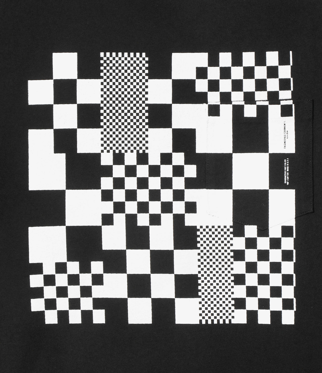 Printed Cross Crew Tee  - Checker