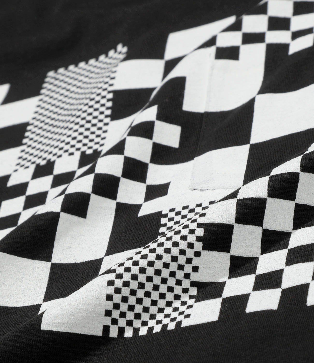 Printed Cross Crew Tee  - Checker