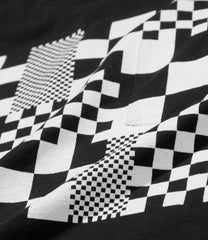 Printed Cross Crew Tee  - Checker