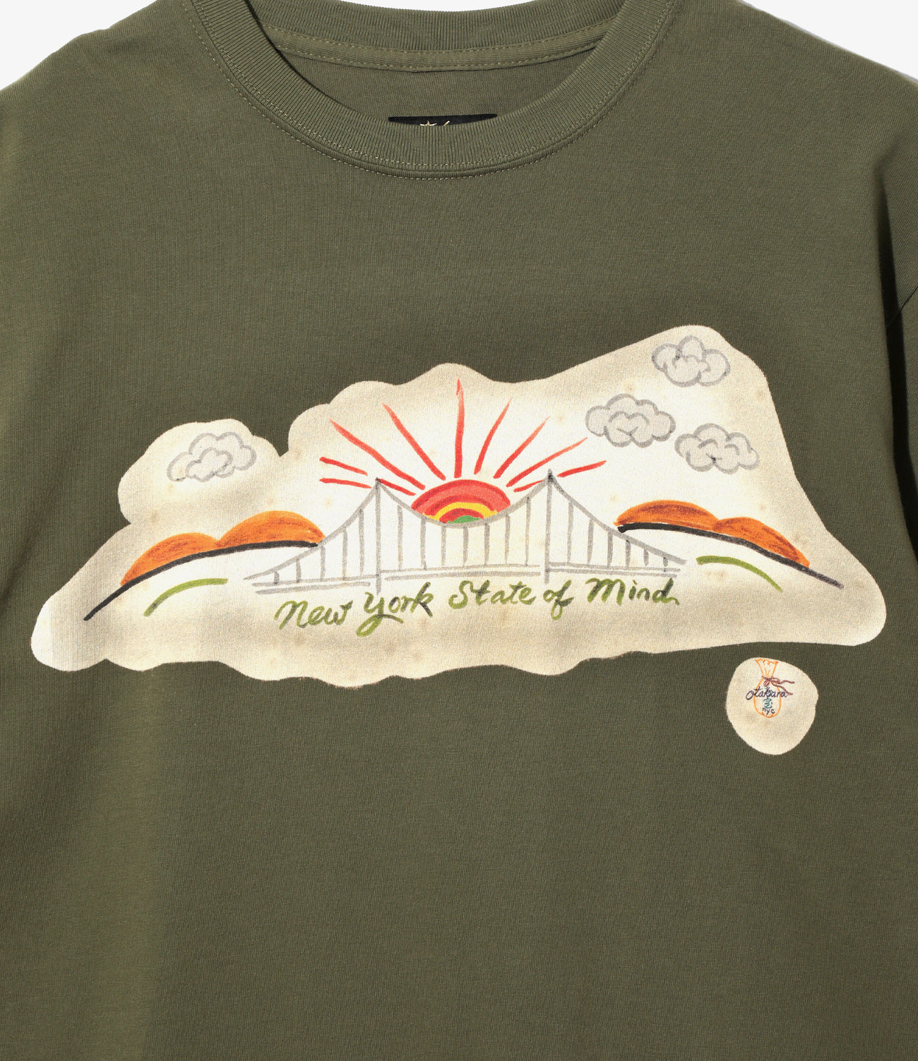 〈OTAKARA NYC〉Short Sleeve Batik Print Tee - Bridge
