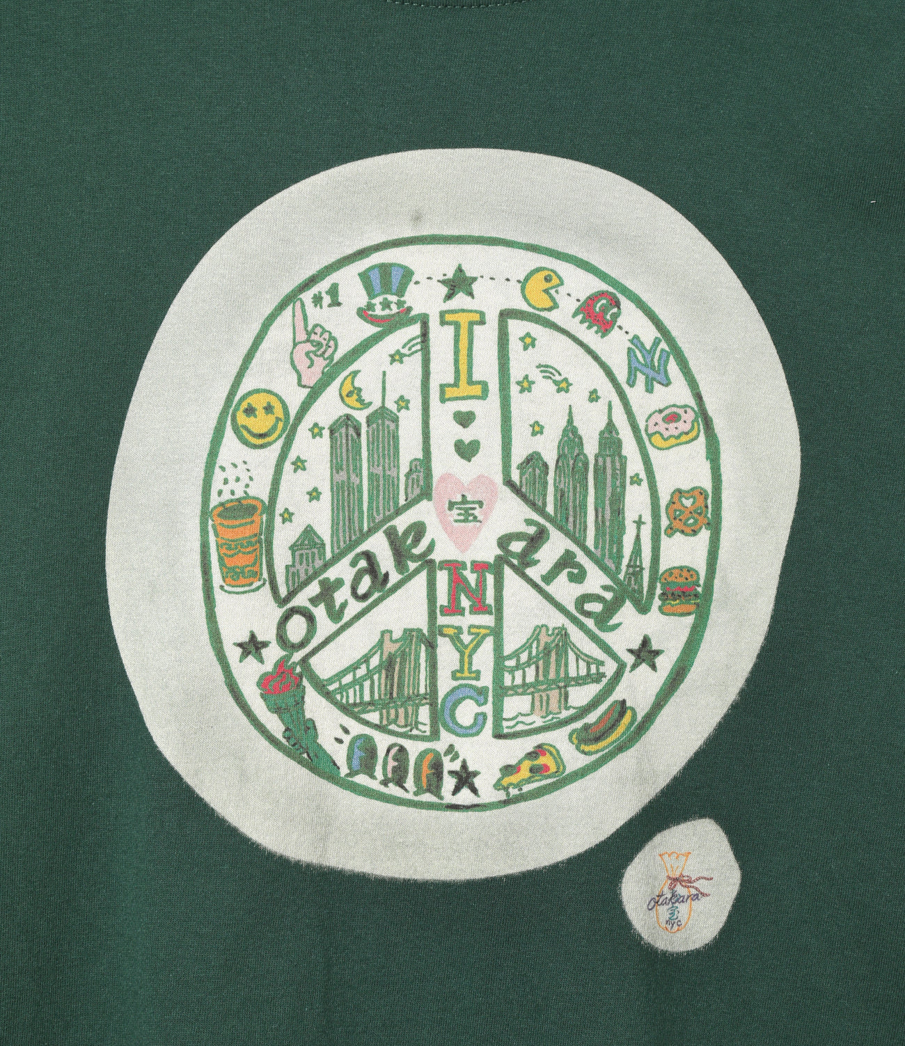 〈OTAKARA NYC〉Long Sleeve Batik Print Tee - Peace