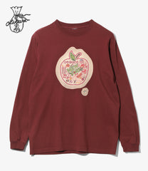 〈OTAKARA NYC〉Long Sleeve Batik Print Tee - Apple